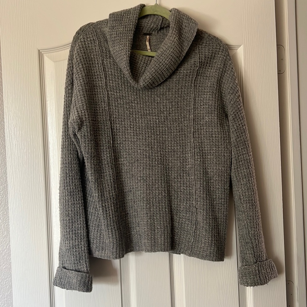 Gray free people sweater